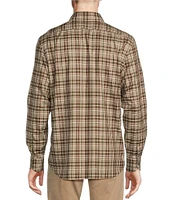 Cremieux Blue Label Long Sleeve Button Down Mid Plaid Heather Twill Woven Shirt