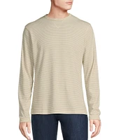 Cremieux Blue Label Long Sleeve Double Knit Stripe Crew Neck T-Shirt