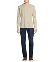 Cremieux Blue Label Long Sleeve Double Knit Stripe Crew Neck T-Shirt