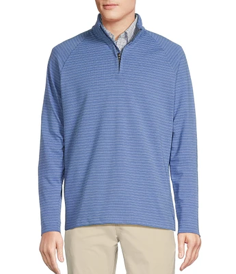 Cremieux Blue Label Long Sleeve Quarter Zip Stripe Pullover