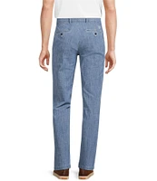 Cremieux Blue Label Madison Classic Fit Flat Front Chambray Pants