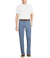 Cremieux Blue Label Madison Classic Fit Flat Front Chambray Pants