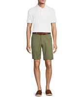 Cremieux Blue Label Madison Relaxed Fit Flat Front Comfort Stretch 9#double; Inseam Shorts
