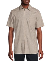 Cremieux Blue Label Medallion Slub Poplin Print Short Sleeve Woven Shirt