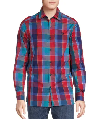 Cremieux Blue Label Medium Plaid Poplin Long Sleeve Woven Shirt