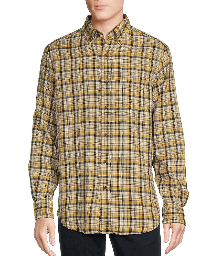 Cremieux Blue Label Medium Plaid Washed Flannel Long Sleeve Woven Shirt