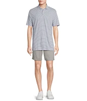 Cremieux Blue Label Multi-Stripe Classic Fit Jersey Short Sleeve Polo Shirt