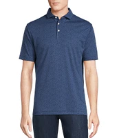 Cremieux Blue Label Paisley Cotton Interlock Short Sleeve Polo Shirt