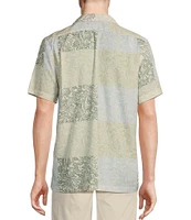 Cremieux Blue Label Paisley Printed Cotton Lyocell Twill Short Sleeve Woven Camp Shirt