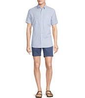 Cremieux Blue Label Patchwork Lightweight Oxford Short Sleeve Woven Shirt