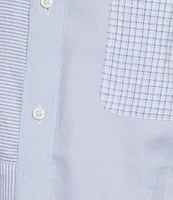 Cremieux Blue Label Patchwork Lightweight Oxford Short Sleeve Woven Shirt