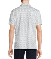 Cremieux Blue Label Performance Stretch Avocado Print Short Sleeve Polo Shirt