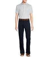 Cremieux Blue Label Performance Stretch Avocado Print Short Sleeve Polo Shirt