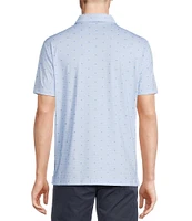 Cremieux Blue Label Performance Stretch Bee Print Short Sleeve Polo Shirt