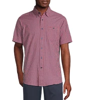 Cremieux Blue Label Performance Stretch Check Seersucker Short Sleeve Woven Shirt