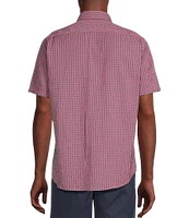 Cremieux Blue Label Performance Stretch Check Seersucker Short Sleeve Woven Shirt