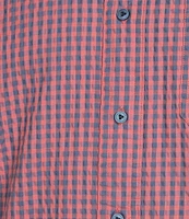 Cremieux Blue Label Performance Stretch Check Seersucker Short Sleeve Woven Shirt