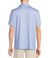 Cremieux Blue Label Performance Stretch Crab Print Short Sleeve Polo Shirt