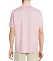 Cremieux Blue Label Performance Stretch Drink Print Short Sleeve Woven Shirt
