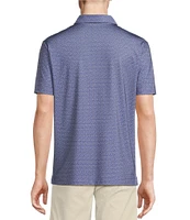 Cremieux Blue Label Performance Stretch Fish Printed Short Sleeve Polo Shirt
