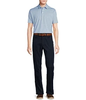 Cremieux Blue Label Performance Stretch Geometric Print Short Sleeve Polo Shirt