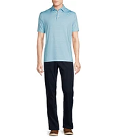 Cremieux Blue Label Performance Stretch Geo Print Short Sleeve Golf Polo Shirt