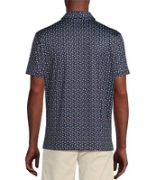 Cremieux Blue Label Performance Stretch Pickleball Print Short Sleeve Polo Shirt