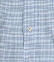 Cremieux Blue Label Performance Stretch Plaid Seersucker Short Sleeve Woven Shirt