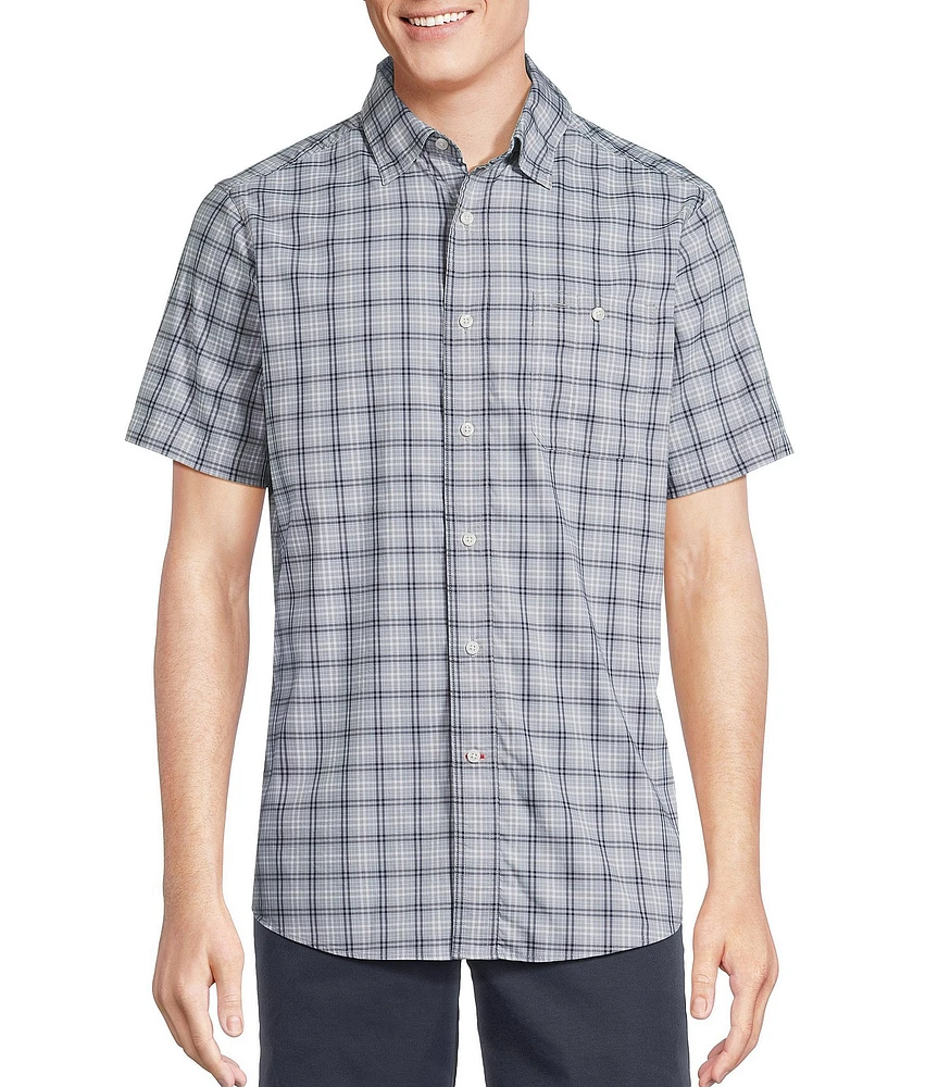 Cremieux Blue Label Performance Stretch Plaid Short Sleeve Woven Shirt