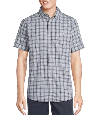 Cremieux Blue Label Performance Stretch Plaid Short Sleeve Woven Shirt