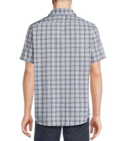 Cremieux Blue Label Performance Stretch Plaid Short Sleeve Woven Shirt