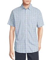 Cremieux Blue Label Performance Stretch Plaid Short Sleeve Woven Shirt