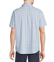 Cremieux Blue Label Performance Stretch Plaid Short Sleeve Woven Shirt