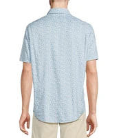 Cremieux Blue Label Performance Stretch Shark Print Short Sleeve Woven Shirt