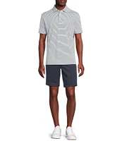Cremieux Blue Label Performance Stretch Striped Short Sleeve Polo Shirt