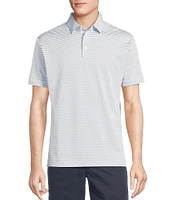 Cremieux Blue Label Performance Stretch Striped Short Sleeve Polo Shirt