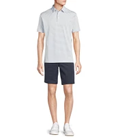 Cremieux Blue Label Performance Stretch Striped Short Sleeve Polo Shirt