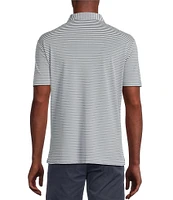 Cremieux Blue Label Performance Stretch Striped Short Sleeve Polo Shirt