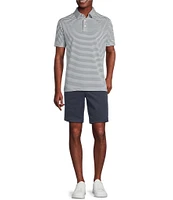 Cremieux Blue Label Performance Stretch Striped Short Sleeve Polo Shirt