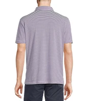 Cremieux Blue Label Performance Stretch Striped Short Sleeve Polo Shirt