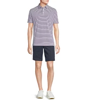 Cremieux Blue Label Performance Stretch Striped Short Sleeve Polo Shirt