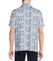 Cremieux Blue Label Performance Stretch The Valley Printed Short Sleeve Polo Shirt