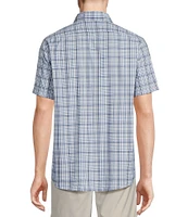 Cremieux Blue Label Performance Stretch Twill Plaid Short Sleeve Woven Shirt