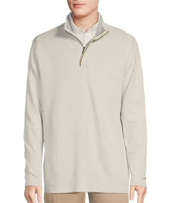 Cremieux Blue Label Pique Double-Knit Quarter-Zip Pullover