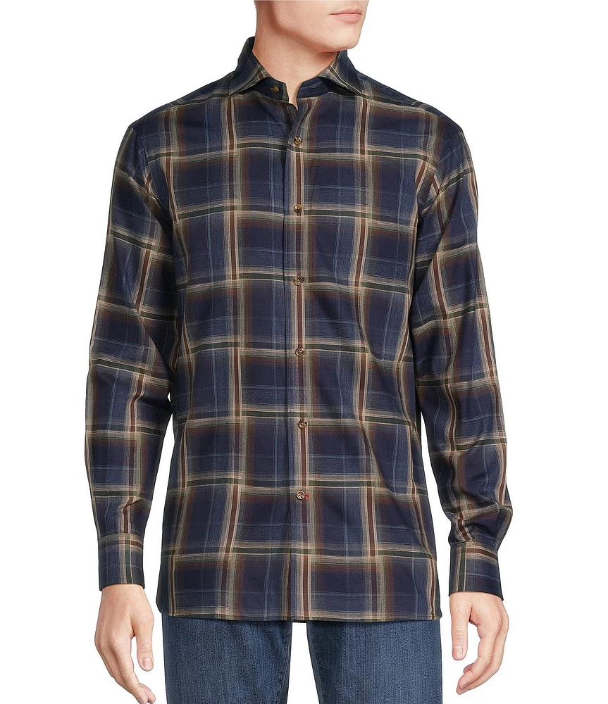 Cremieux Blue Label Down East Collection Plaid Cotton Two-Sided Long Sleeve Woven Shirt