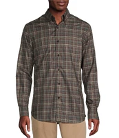 Cremieux Blue Label Plaid Heather Twill Long Sleeve Woven Shirt