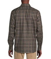 Cremieux Blue Label Plaid Heather Twill Long Sleeve Woven Shirt