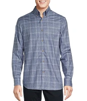 Cremieux Blue Label Plaid Heather Twill Long Sleeve Woven Shirt