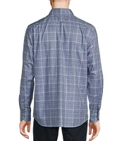 Cremieux Blue Label Plaid Heather Twill Long Sleeve Woven Shirt