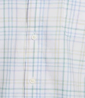Cremieux Blue Label Wide Plaid Print Lightweight Oxford Short Sleeve Woven Shirt